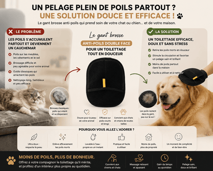 Gant de Toilettage pour Animaux