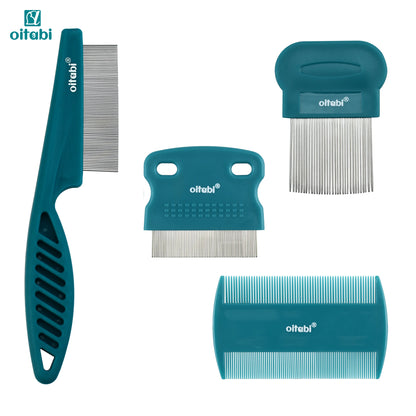 3/4/5/6Pcs Dog Grooming Comb Set, Pet Flea Lice Stainless Steel Cat Combs, 2-In-1 Double Sided Dogs Tear Stain Remover