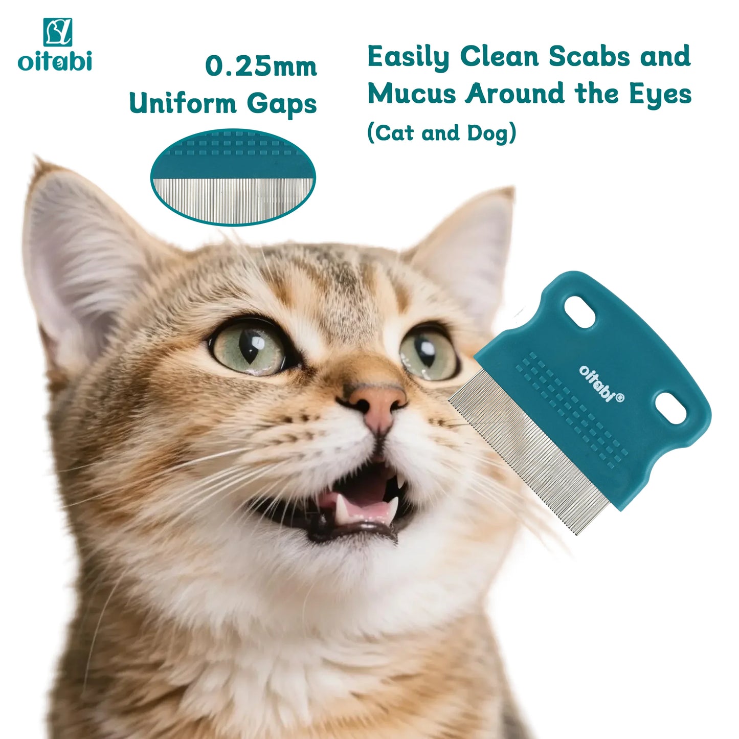 3/4/5/6Pcs Dog Grooming Comb Set, Pet Flea Lice Stainless Steel Cat Combs, 2-In-1 Double Sided Dogs Tear Stain Remover