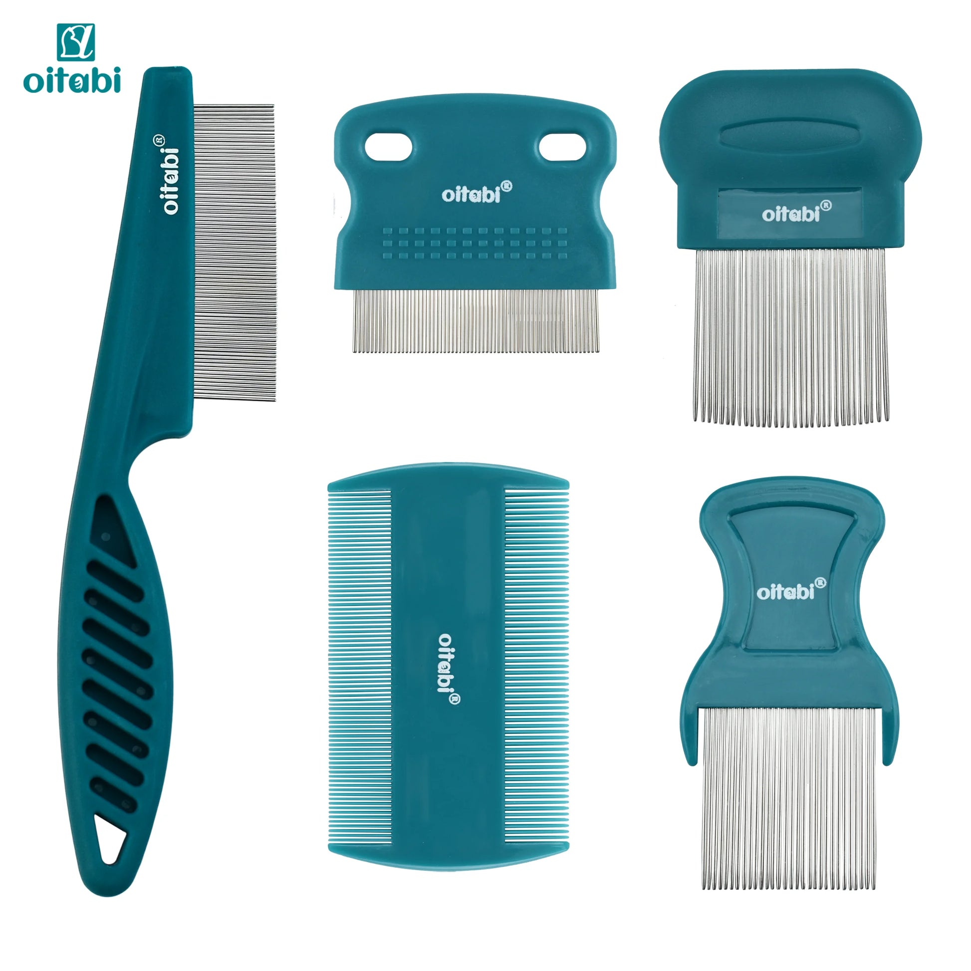 3/4/5/6Pcs Dog Grooming Comb Set, Pet Flea Lice Stainless Steel Cat Combs, 2-In-1 Double Sided Dogs Tear Stain Remover