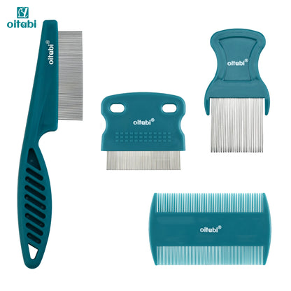 3/4/5/6Pcs Dog Grooming Comb Set, Pet Flea Lice Stainless Steel Cat Combs, 2-In-1 Double Sided Dogs Tear Stain Remover
