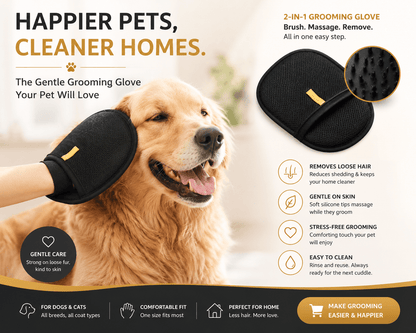 Gant de Toilettage pour Animaux