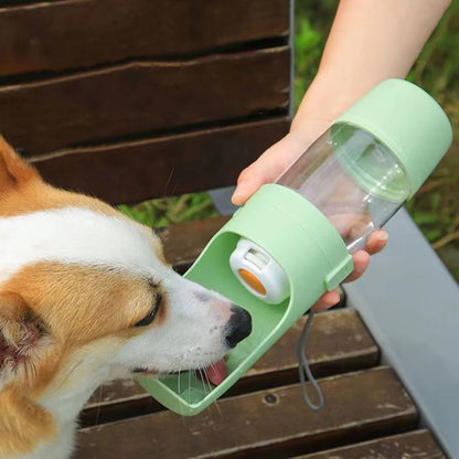 Portable Dog Cat Water Bottle with Storage Food and Water Container for Puppy Pets Dogs Feeder Bowl Outdoor Travel Pet Supplies