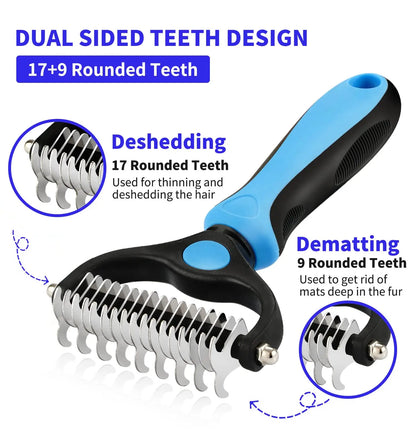 Brosse démêlante professionnelle - vue détaillée des dents en acier inoxydable