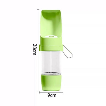 Portable Dog Cat Water Bottle with Storage Food and Water Container for Puppy Pets Dogs Feeder Bowl Outdoor Travel Pet Supplies