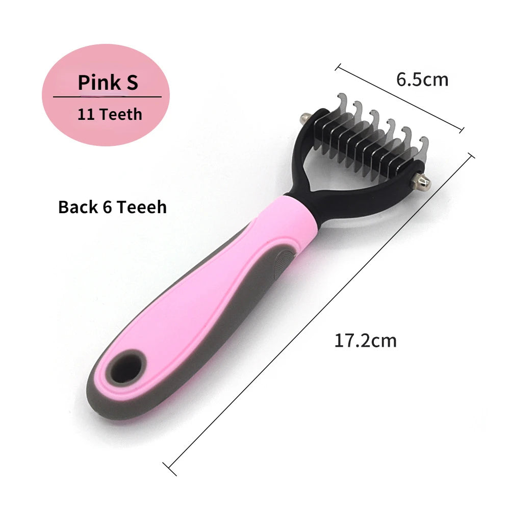 Brosse démêlante professionnelle pour chien et chat, vue d'ensemble