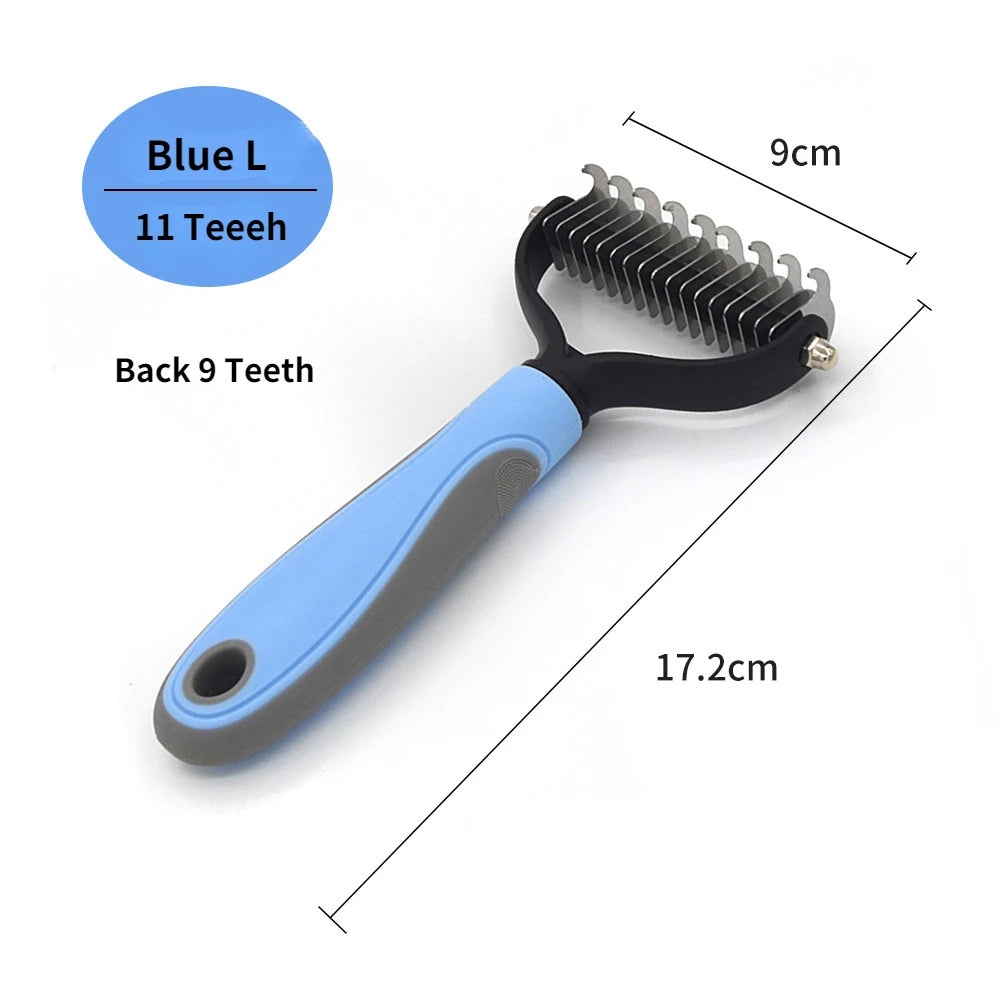 Brosse démêlante professionnelle - dents en acier inoxydable double rangée