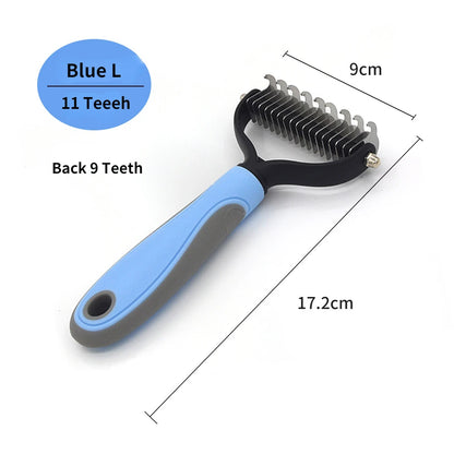 Brosse démêlante professionnelle - dents en acier inoxydable double rangée